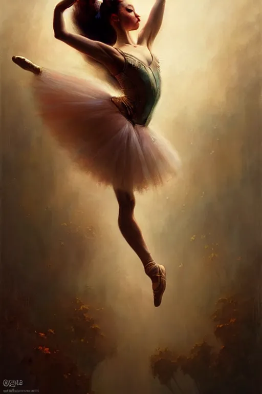 Image similar to giesha prima ballerina by bayard wu, anna podedworna, gaston bussiere, greg rutkowski