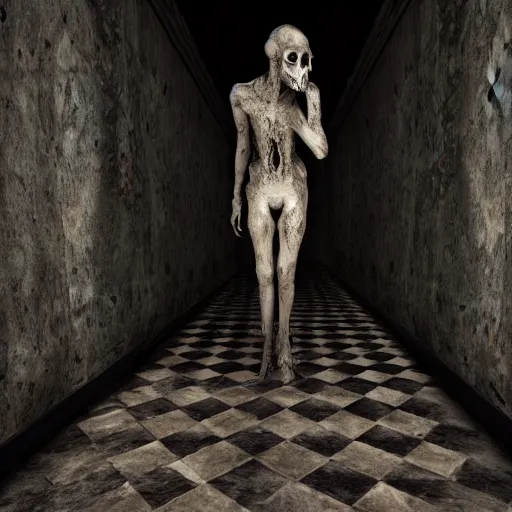 Image similar to a wandering soul in the corridors of dream and anti - life, dark art, epic, 4 k, 3 d