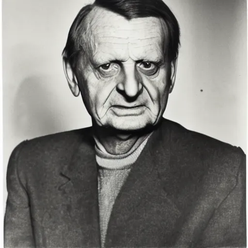 Image similar to A studio portrait of Olof Palme