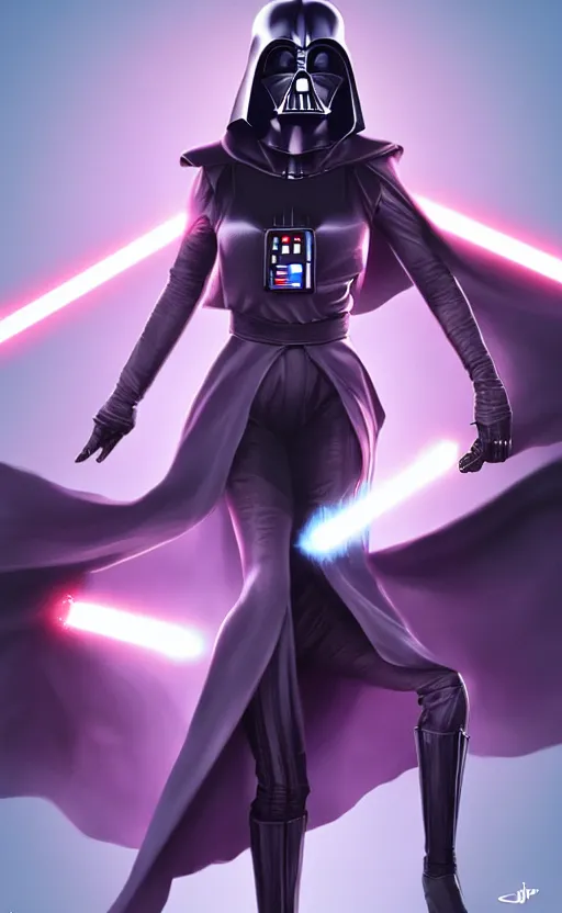 Image similar to Ariana Grande as an evil Sith lord trained by Darth Vader. Star Wars, artstation, Octane Render, 8K resolution, photo realism character art by Artgerm