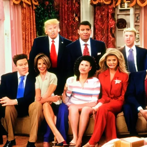 Image similar to donald trump in a 9 0 s sitcom