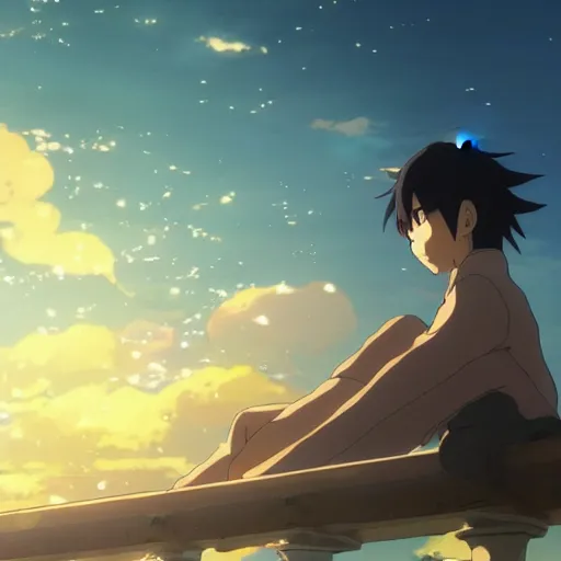 Image similar to anime by Makoto Shinkai
