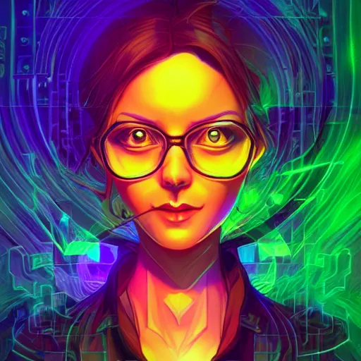 Image similar to skill magic geek inside matrix deepdream radiating a glowing aura stuff loot legends stylized digital illustration video game icon artstation lois van baarle, ilya kuvshinov, rossdraws,