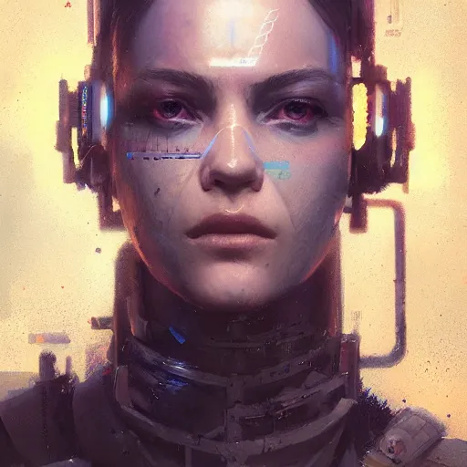 Image similar to A portrait of an android, cyberpunk art, art by greg rutkowski, matte painting, trending on artstation