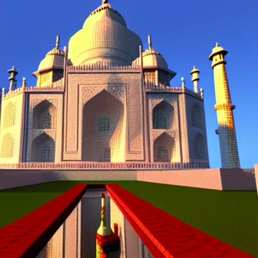 Image similar to the taj mahal voxel art