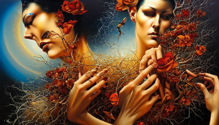 Image similar to the two complementary forces that make up all aspects and phenomena of life, by Karol Bak