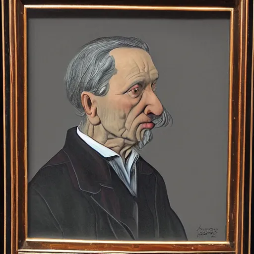 Image similar to escher portrait of martin schorr
