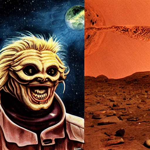 Image similar to Gary Busey Cthulhu chimera on mars