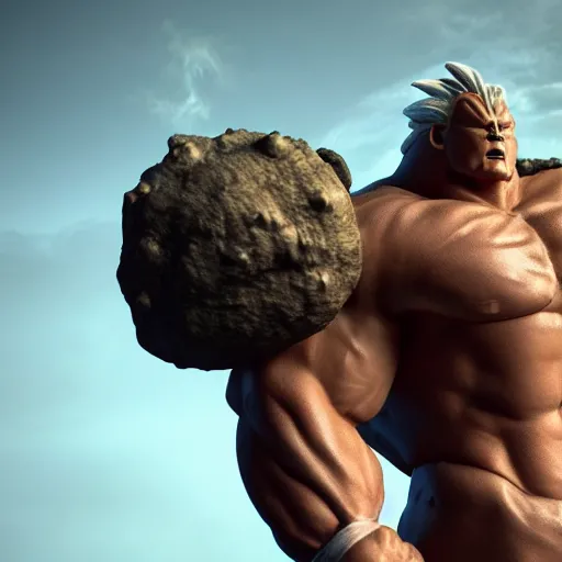 Prompt: photo of upper body delicate sculpture of a hulking herculean muscular brock lesnar as an humanoid deity, super saiyan, clothed in silk, heavily armoured, fantasy barbarian sunrays, cinematic lighting, photorealistic, octane render, 8 k, depth of field, 3 d sculpted by michelangelo and titian