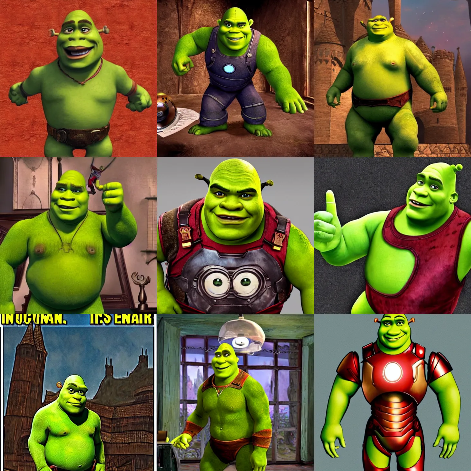 Prompt: shrek as ironman