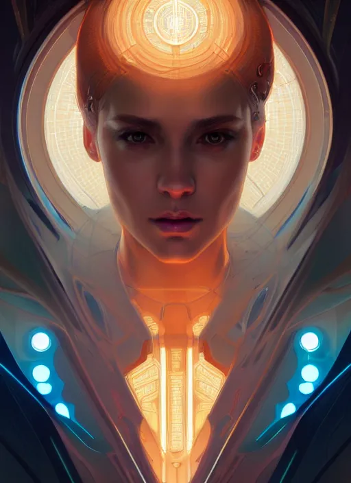 Image similar to symmetry!! portrait of water, tech wear, scifi, glowing lights!! intricate elegant, highly detailed, digital painting, artstation, concept art, smooth, sharp focus, illustration, art by artgerm and greg rutkowski and alphonse mucha