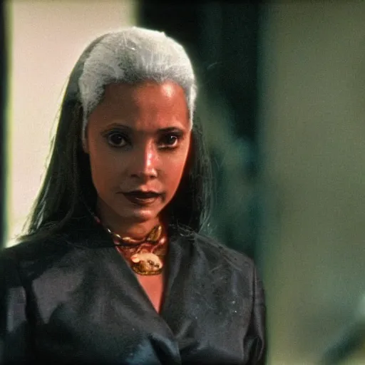 Prompt: a real world photo of talia al ghul as an old black man, 3 5 mm color photo 1 9 8 0