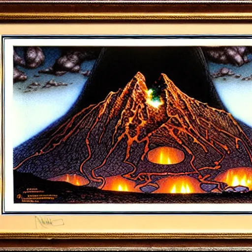 Image similar to poutine ( the canadian meal ) from mount doom by alan lee and john howe