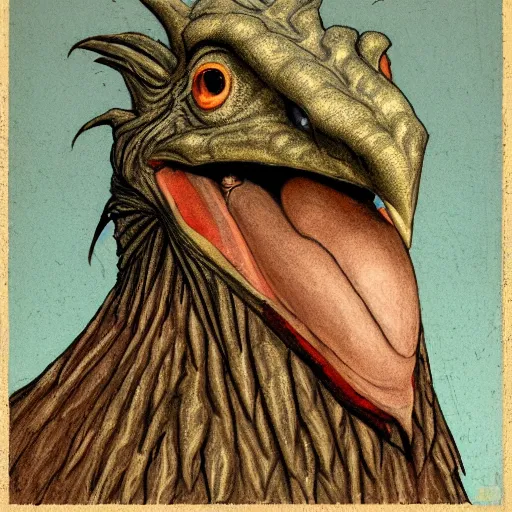 Image similar to portrait of a skeksis