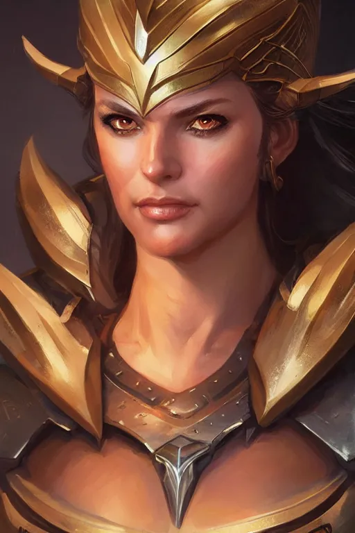 Image similar to amazon valkyrie athena, d & d, fantasy, portrait, highly detailed, headshot, digital painting, trending on artstation, concept art, sharp focus, illustration, art by artgerm and greg rutkowski and magali villeneuve