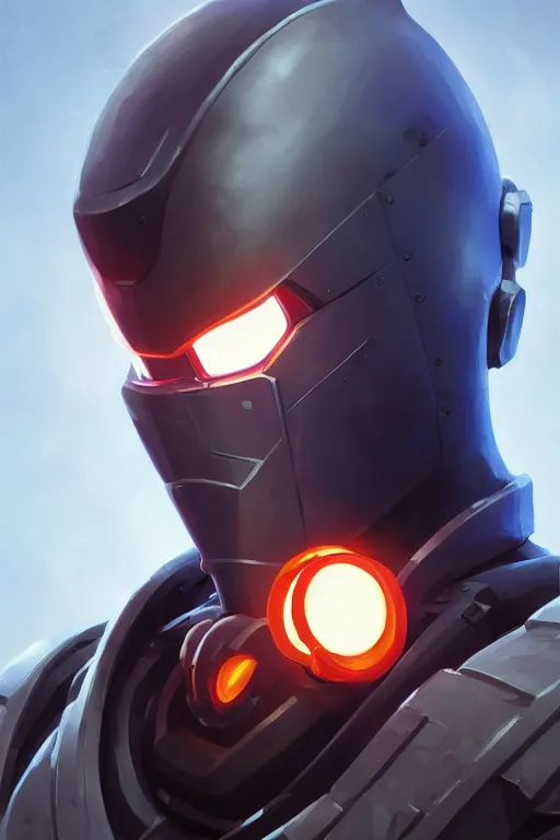 Image similar to epic mask helmet robot ninja portrait stylized as fornite style game design fanart by concept artist gervasio canda, behance hd by jesper ejsing, by rhads, makoto shinkai and lois van baarle, ilya kuvshinov, rossdraws global illumination radiating a glowing aura global illumination ray tracing hdr render in unreal engine 5