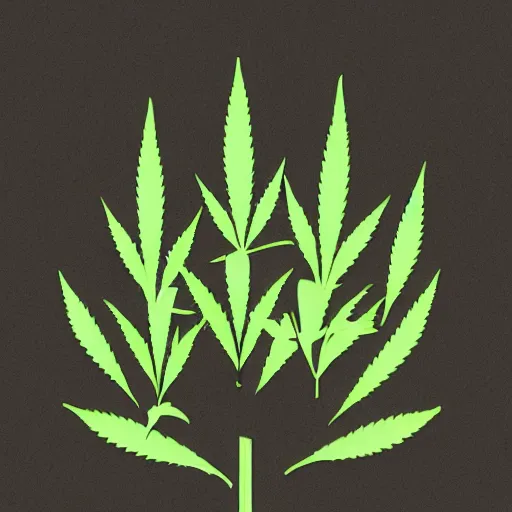 Image similar to a minimalist drawing of home-grown Cannabis advocates