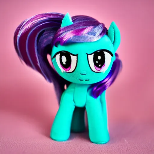 Prompt: a my little pony doll with the head of cthulhu, product shot