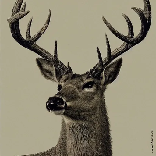 deer head front view