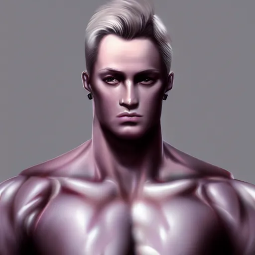 Image similar to muscular Johan liebert , digital art , hyperdetailed , artstation , cgsociety , matt painting , concept art