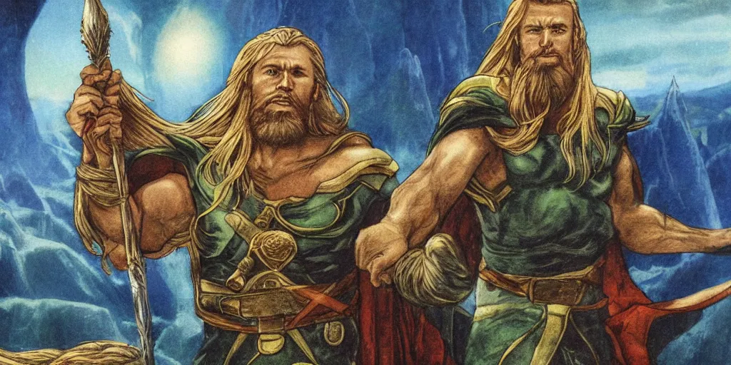 Prompt: asgard from norse mythology