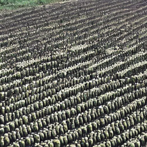 Prompt: army of eggplants marching, army photo,