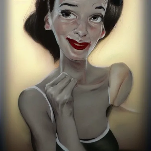 Image similar to olive oyl, photorealistic,