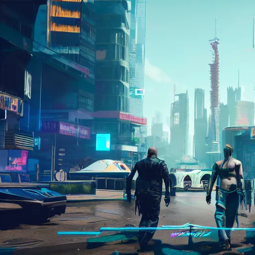 bad cyberpunk 2 0 7 7 concept art, Stable Diffusion