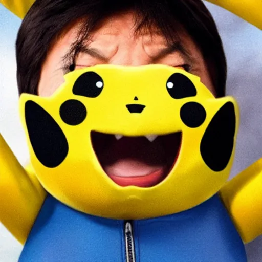 Image similar to jackie chan as a pikachu