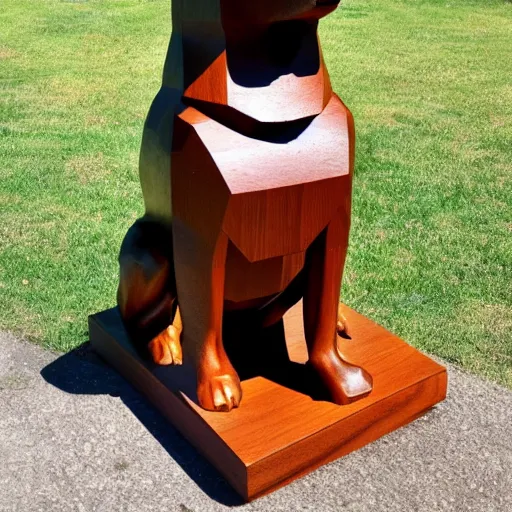 Image similar to ROTTWEILER wooden statue
