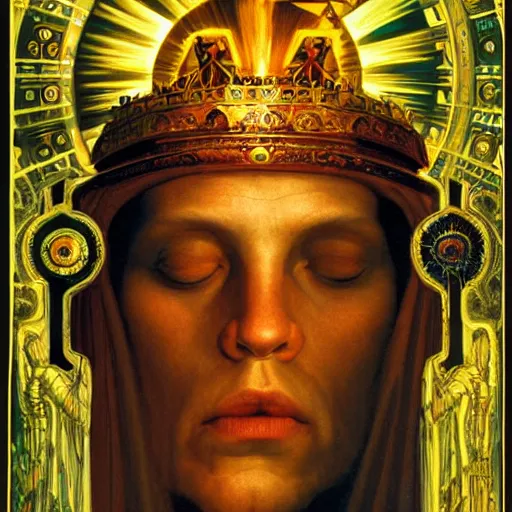 Image similar to The Sun King, by James C. Christensen and Wojciech Siudmak