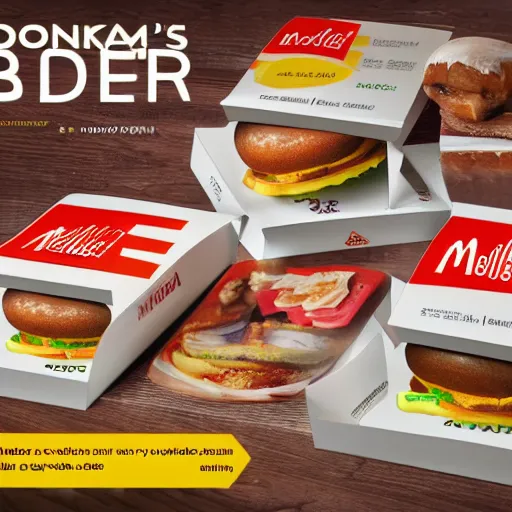 Image similar to mcdonald's dna burger promotional poster