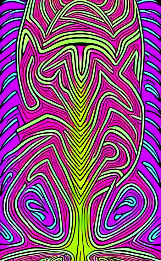 Image similar to trippy psychedelic mushrooms illustration vector art by alex grey