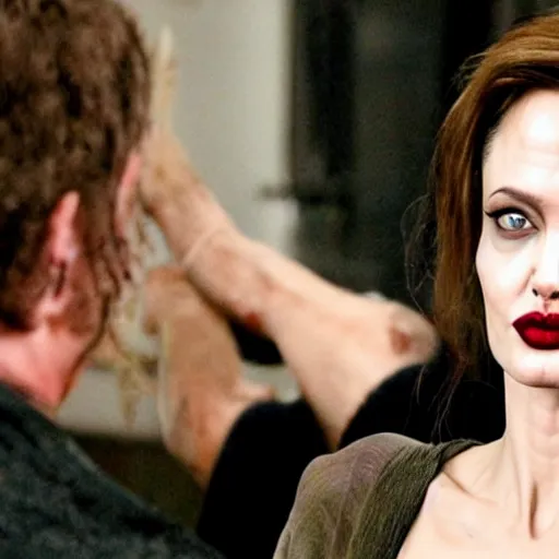 Image similar to zombie ( angelina jolie )