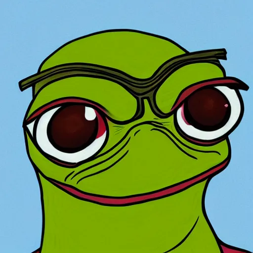 Image similar to pepe, detailed, emotional