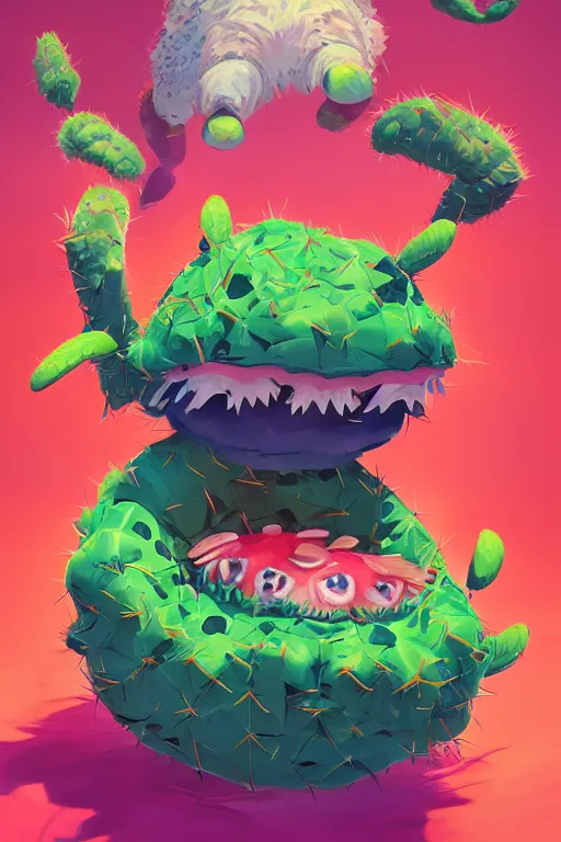 Image similar to 3 d render creature animal sushi cristal very big eye roots cactus elemental flush of force nature micro world fluo fishscale, comics gta 5 cover, official fanart behance hd artstation by jesper ejsing, by rhads, makoto shinkai and lois van baarle, ilya kuvshinov, ossdraws