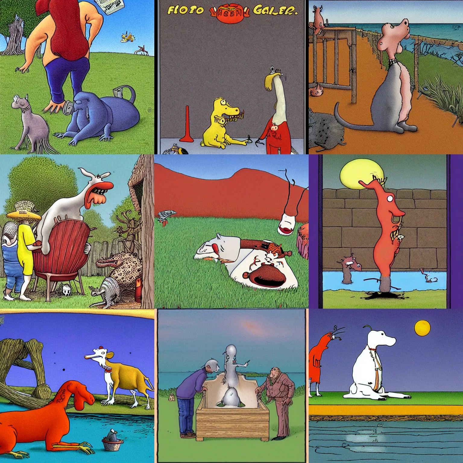 Prompt: artwork by gary larson