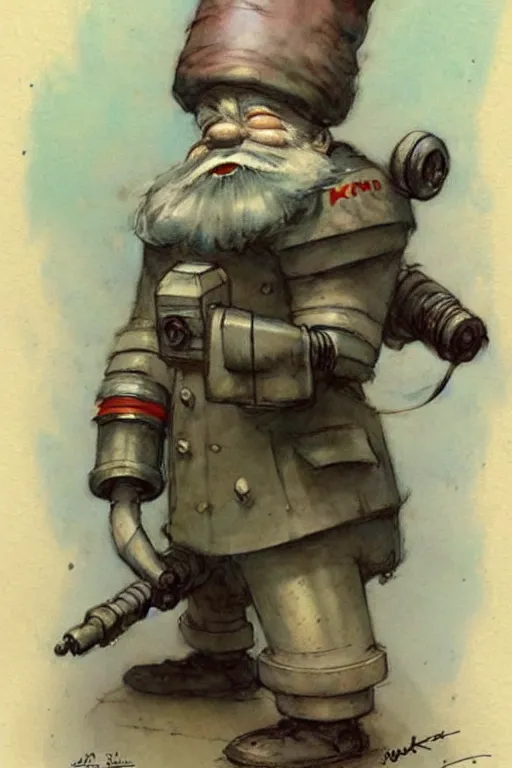 Prompt: ( ( ( ( ( 1 9 5 0 s robot knome army. muted colors. ) ) ) ) ) by jean - baptiste monge!!!!!!!!!!!!!!!!!!!!!!!!!!!!!!