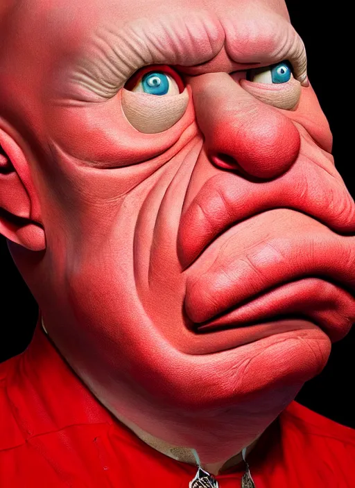 Image similar to 3 0 0 0 ( dr. john a. zoidberg ), portrait photography feroflex photorealistic studio lighting ektachrome detailed intricate face details, ultradetails, beautiful face, realistic shaded perfect face, extremely fine details