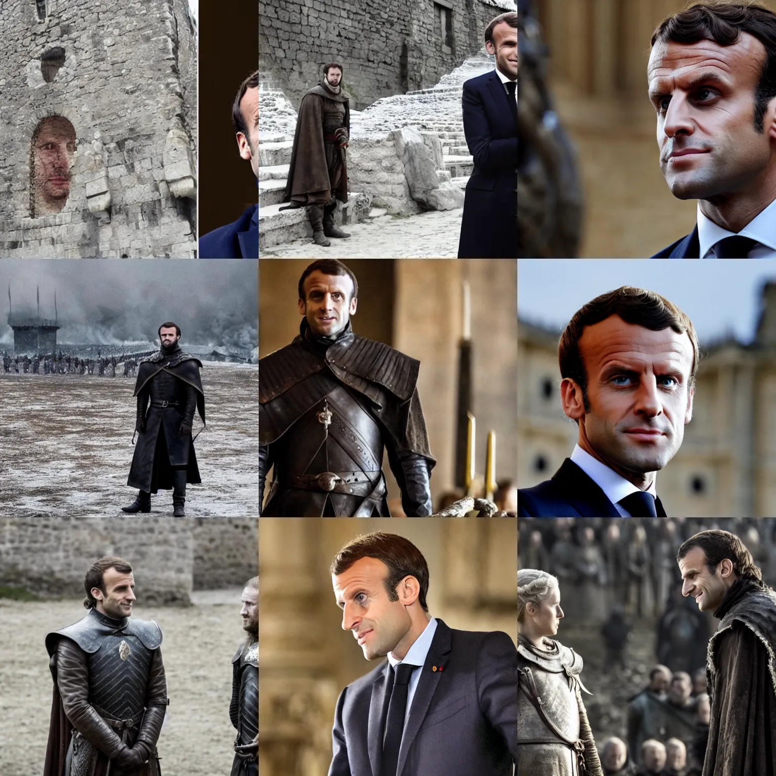 Prompt: emmanuel macron in game of thrones