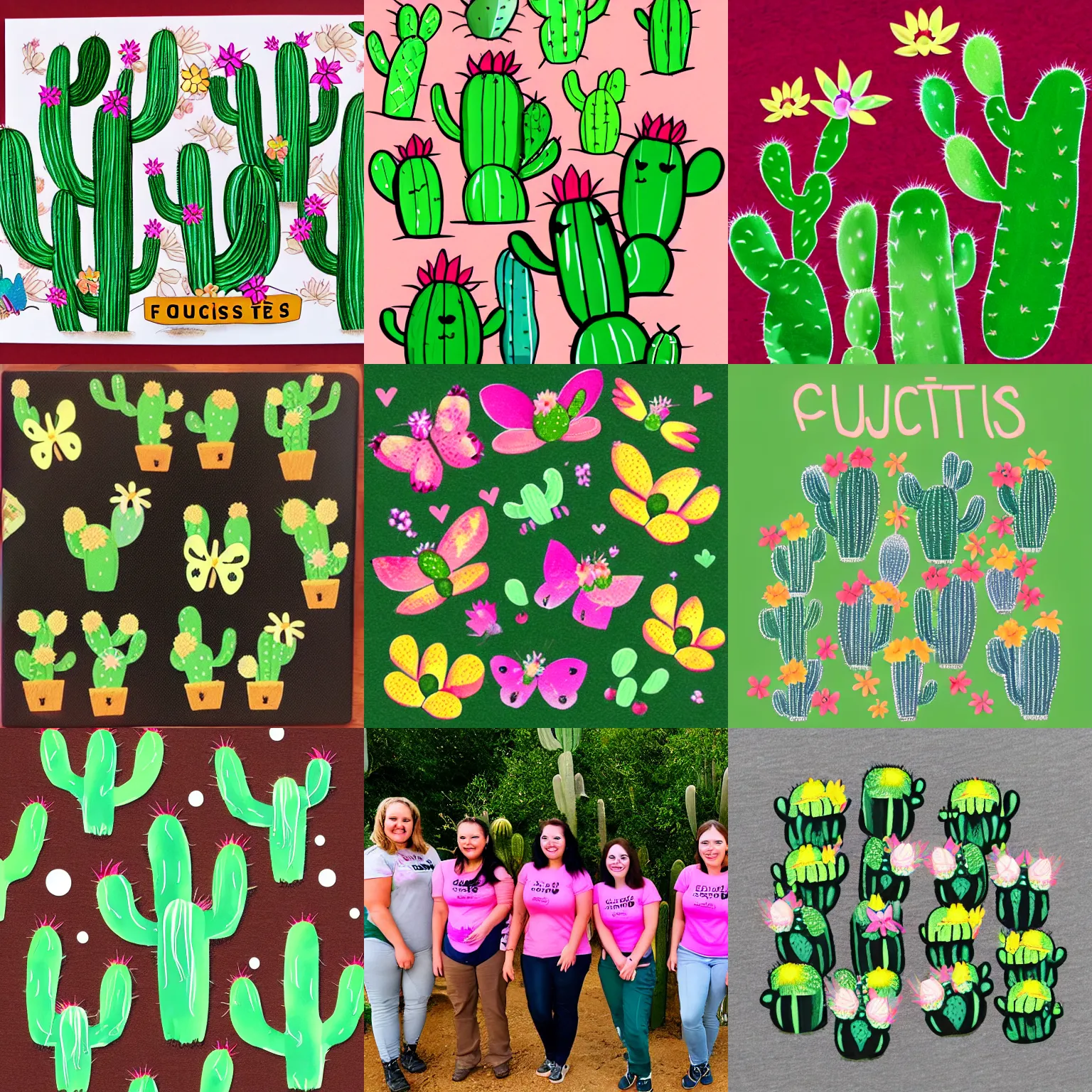 Prompt: cactus team - flutterbies