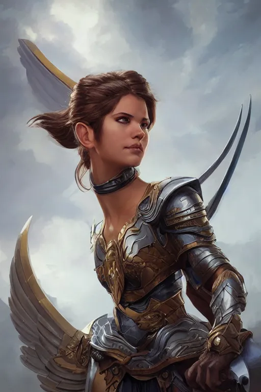 Image similar to amazon valkyrie athena, d & d, fantasy, portrait, highly detailed, headshot, digital painting, trending on artstation, concept art, sharp focus, illustration, art by artgerm and greg rutkowski and magali villeneuve