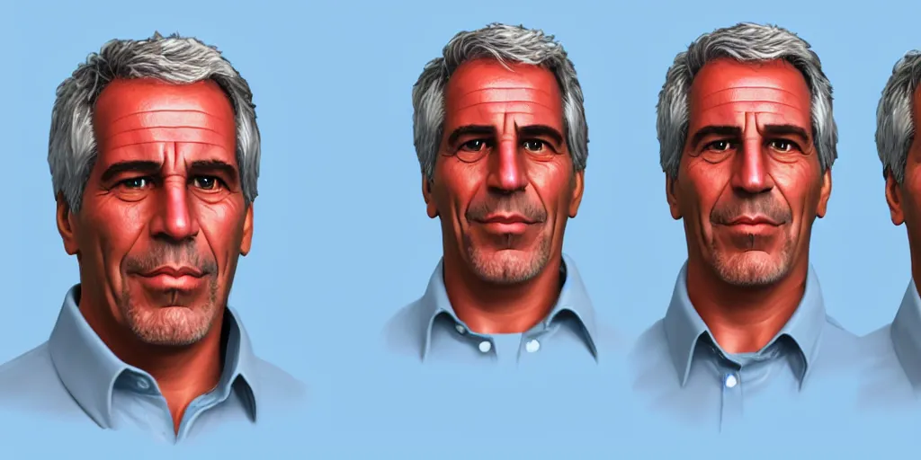 Prompt: jeffrey epstein as a fortnite skin. concept art. 8 k resolution