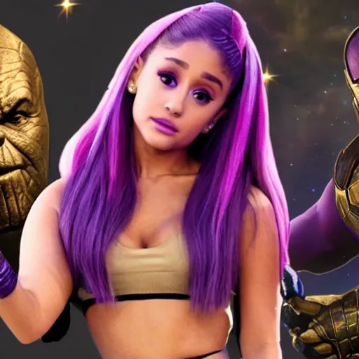 Prompt: ariana grande as a Thanos 4k