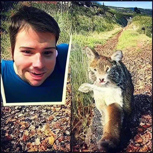 Image similar to “ average reddit poster with punchable face, photo realistic, trailcam footage ”