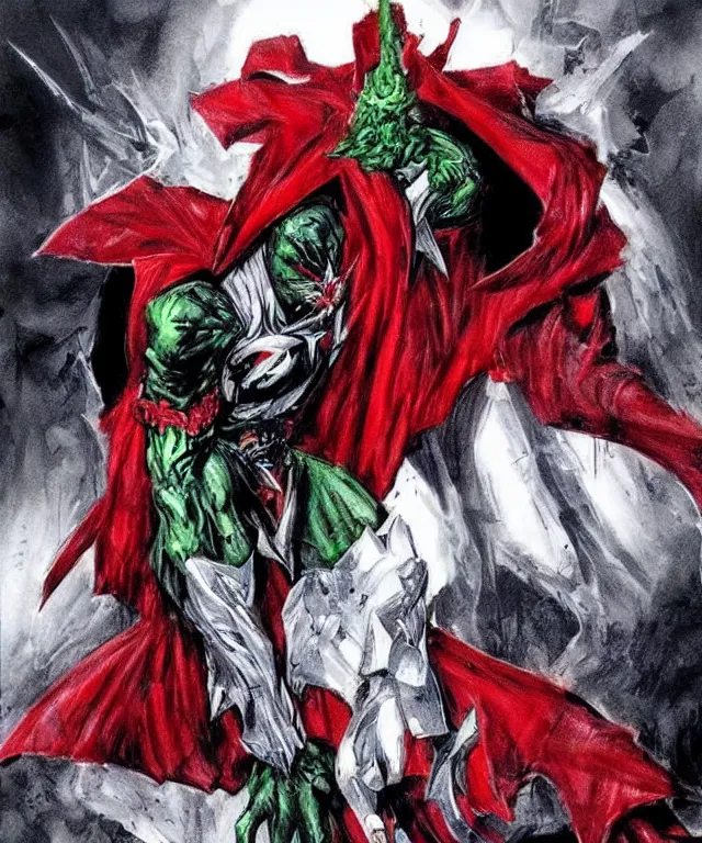 Image similar to spawn character design in the style of gabriele dell'otto