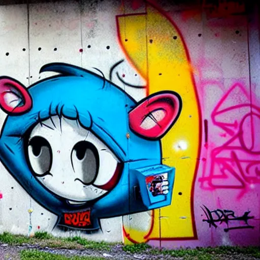 Image similar to wall with graffiti, by dran