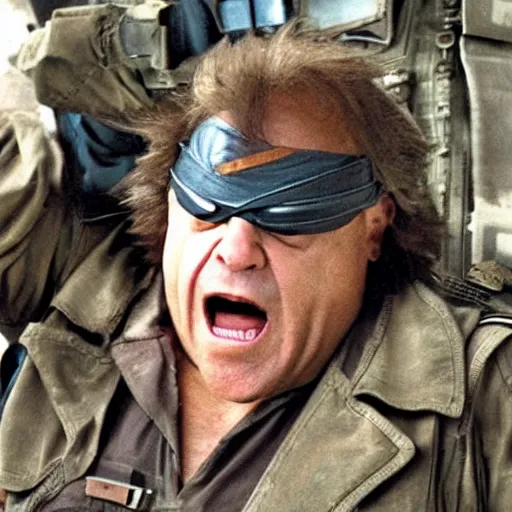 Image similar to danny devito as solid snake from metal gear solid