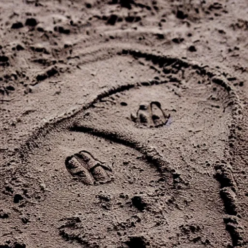 Image similar to giant footprint in mud