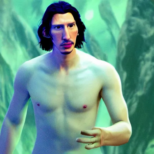 Image similar to adam driver in avatar as a navi